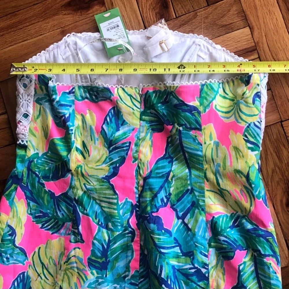 Lilly Pulitzer Pink Sunset Local Flavor Brynne Strapless Mini A-Line Dress - Picture 6 of 9